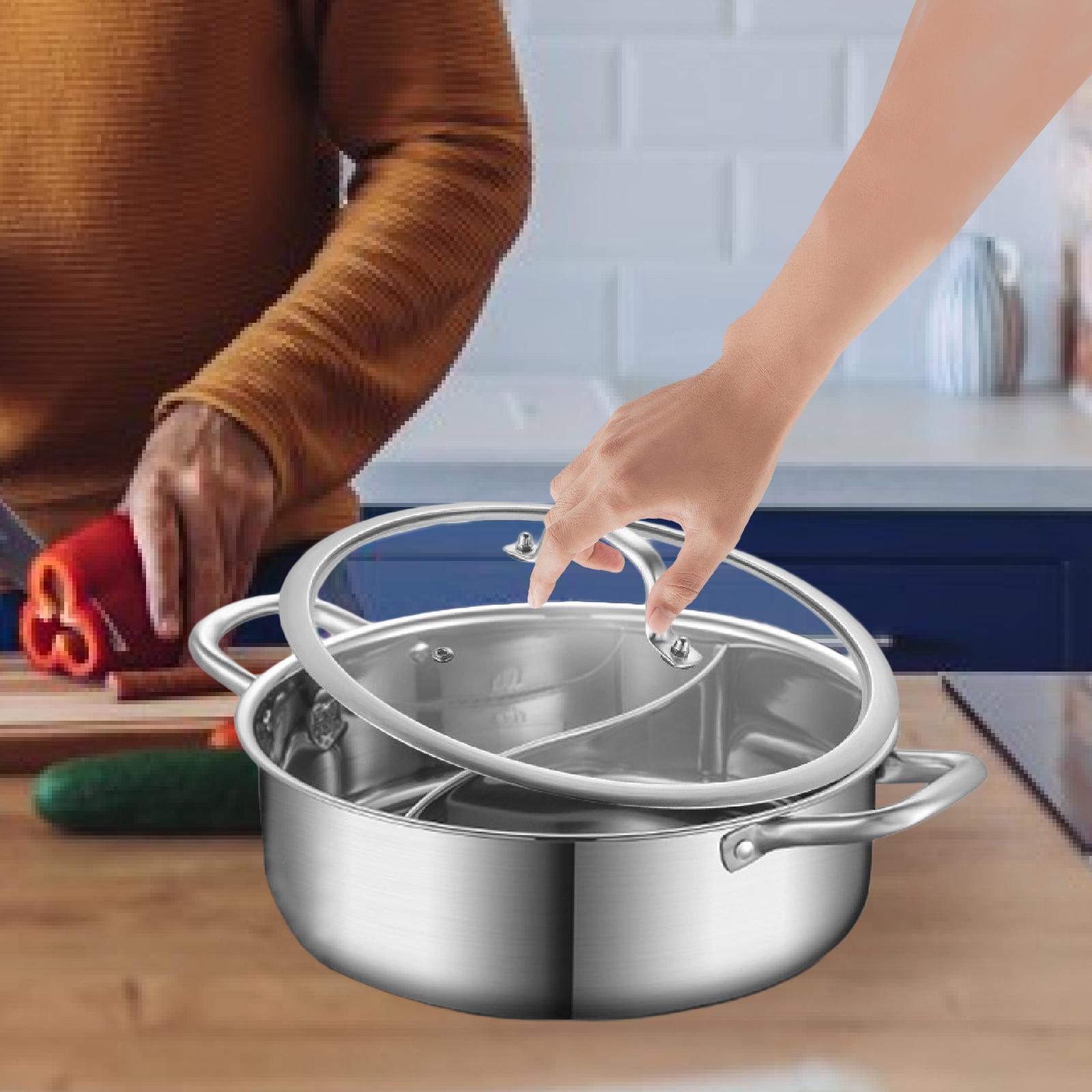 칸막이가 있는 고급 스테인리스 스틸 냄비, 가스레인지용 - Home Cooking Gas 리뷰 및 가격