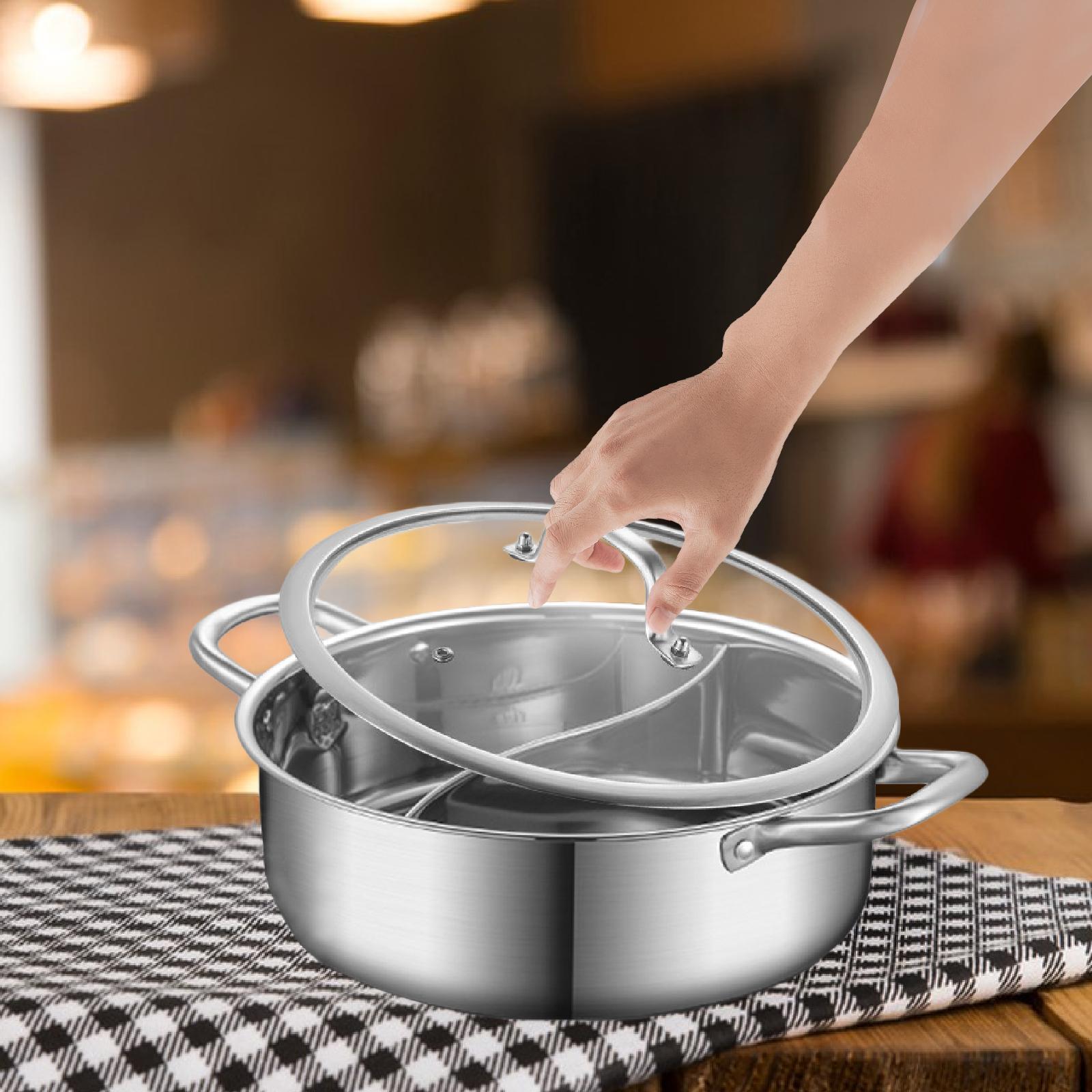 칸막이가 있는 고급 스테인리스 스틸 냄비, 가스레인지용 - Home Cooking Gas 리뷰 및 가격