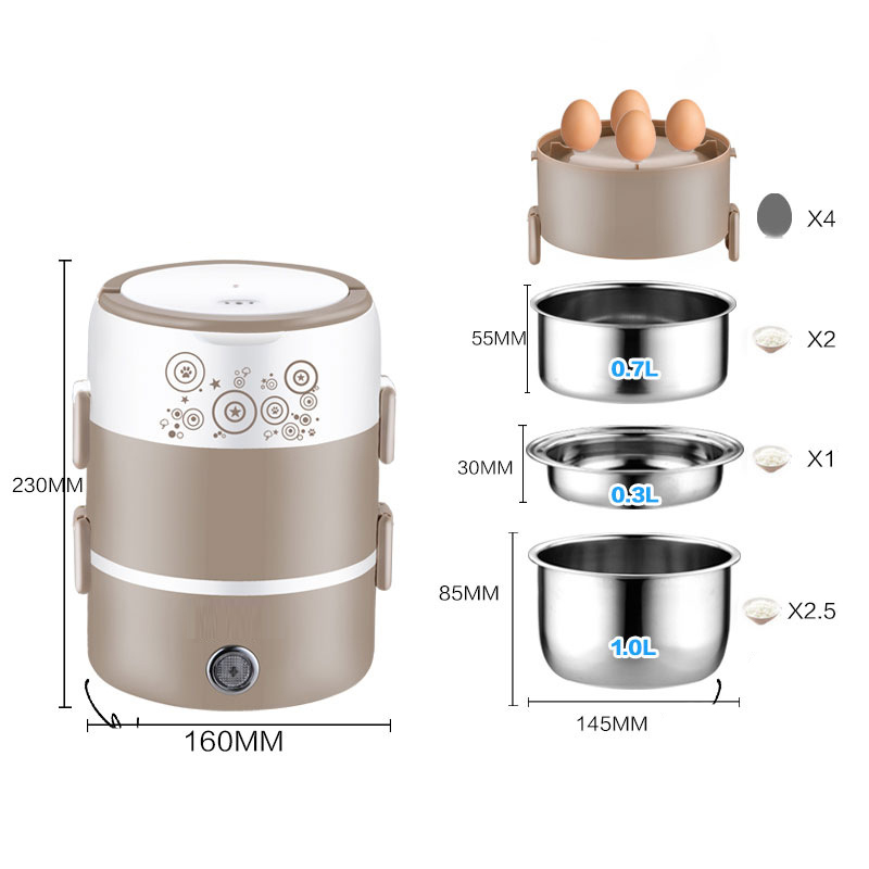 스테인레스 스틸 전기 난방 도시락, 가정 사무실 김밥  - Home Cooking Heater 리뷰 및 가격