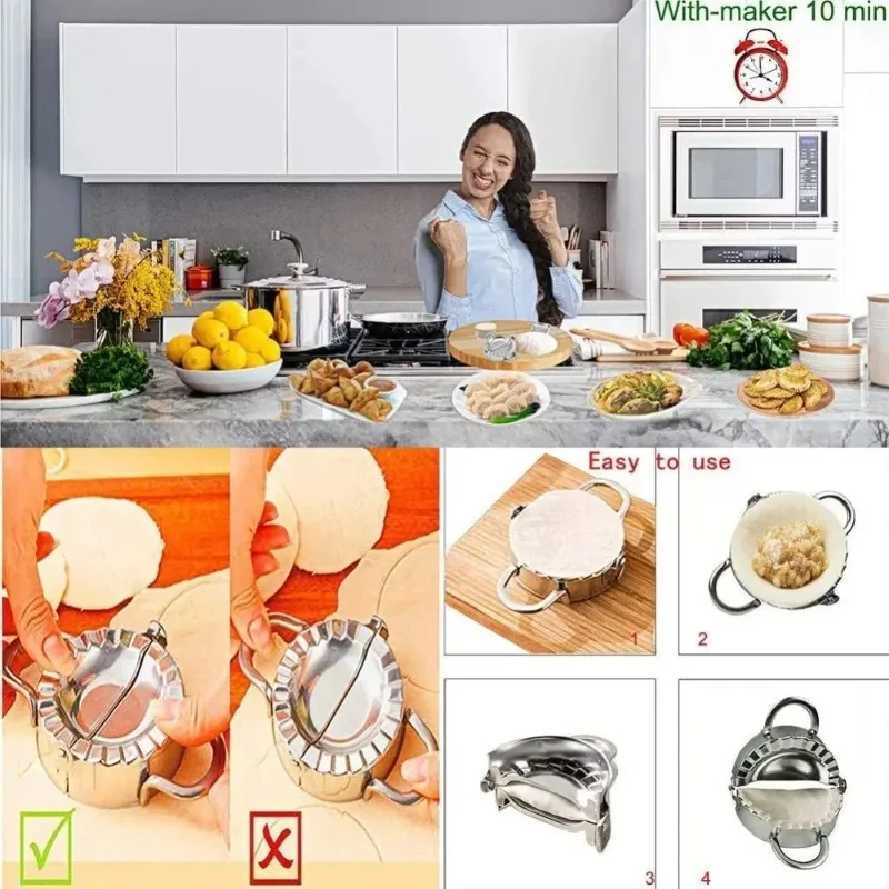 스테인리스 스틸 만두 틀, 304 식품 등급 수동 만두 - Gyoza Dumpling Maker 리뷰 및 가격