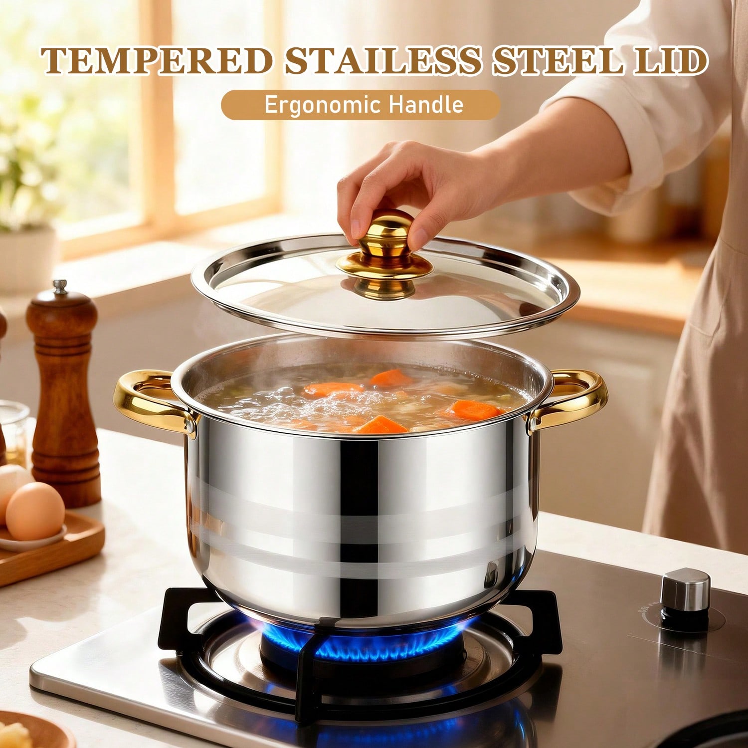 스테인리스 스틸 냄비 세트 모던 럭셔리 조리기구 스톡팟 - Home Cooking Cookbook 리뷰 및 가격